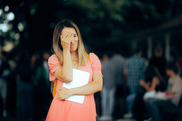 Stressed Event Planner Holding a Pc Tablet at Outdoors Ceremony. Unhappy wedding coordinator...
