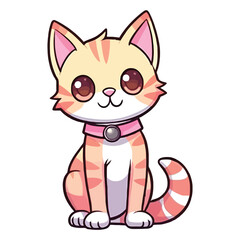 Obraz premium Playful Pixie-Bob Cat Illustration with Adorable Charm and Whiskered Wonders