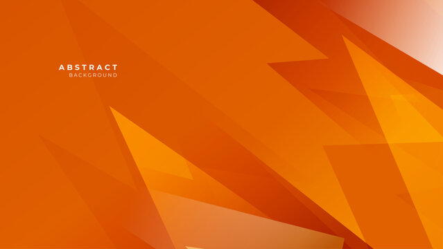 Modern orange geometric shapes abstract technology background. © Salman