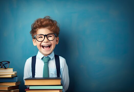 schoolboy with books