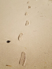 Footsteps in beach