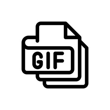 Gif Line Icon