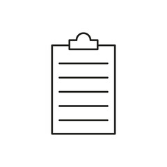 tablet with paper icon. Vector illustration. stock image.