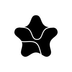 Star silhouette icon, unique vector illustration in trendy style. Editable graphic resources for many purposes.