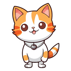 Fototapeta premium Charming Raas Cat 2D Illustration: A Captivating Portrait of Cuteness and Playfulness