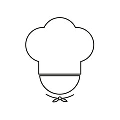 icon of a chef hat. Restaurant image. Vector illustration. stock image.