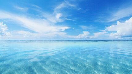 Fototapeta na wymiar Pristine Waters of the Maldives Hidden Lagoons. Generative Ai
