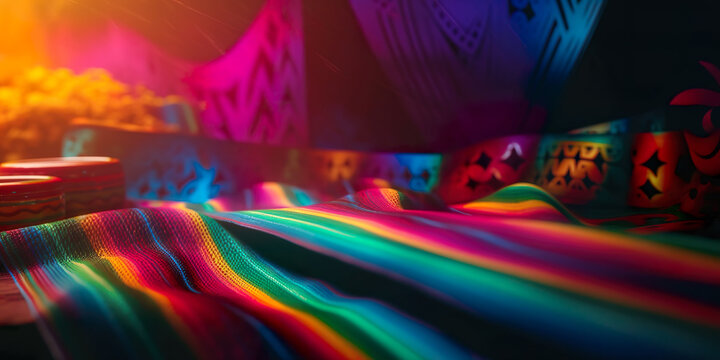 Colorful Mexican holiday ornaments, May 5th