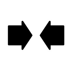 merge arrow icon, arrow pointing each other
