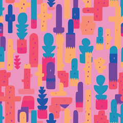 Seamless Colorful Cactus Pattern.

Seamless pattern of Cactus in colorful style. Add color to your digital project with our pattern!