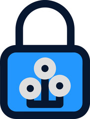 Padlock icon isolated on white background. Flat design, Clean and Minimal style