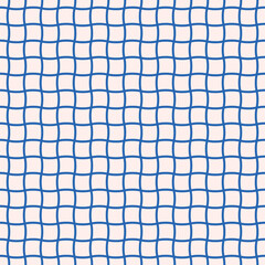 プールの水面のような波打つチェック柄のシームレスパターン	