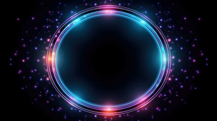 Christmas border frame card template with dark background, concept with festive ornaments.composition with copy-space, Generative AI illustration