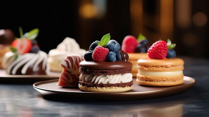 Indulging in the Delicate Creations of French Desserts. Generative Ai