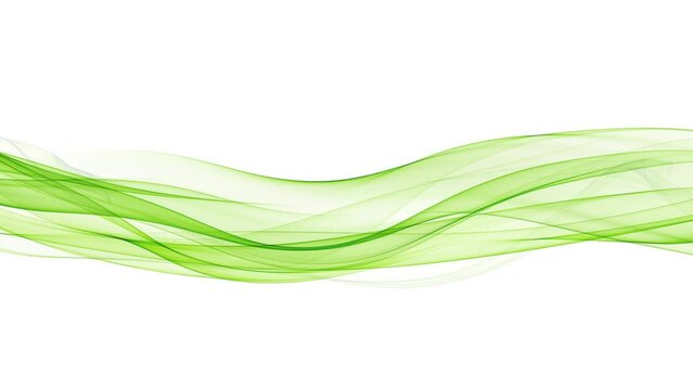 Abstract green lines loop