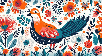 Obraz premium beautiful illustration of flowers with bright colors. Beautiful flowers for background. Flower background art. Post-processed generative AI