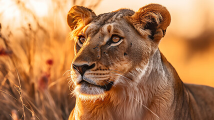Up Close with Majestic African Wildlife. Generative Ai
