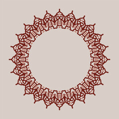 decorative round frame. circle frame. Vector design element.