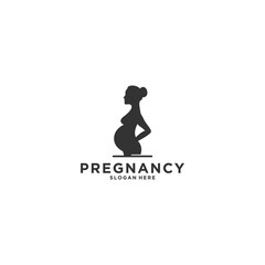 pregnant logo template vector in white background