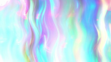 Rainbow colors soft gradient, wave pattern. Holographic transparent iridescent texture
