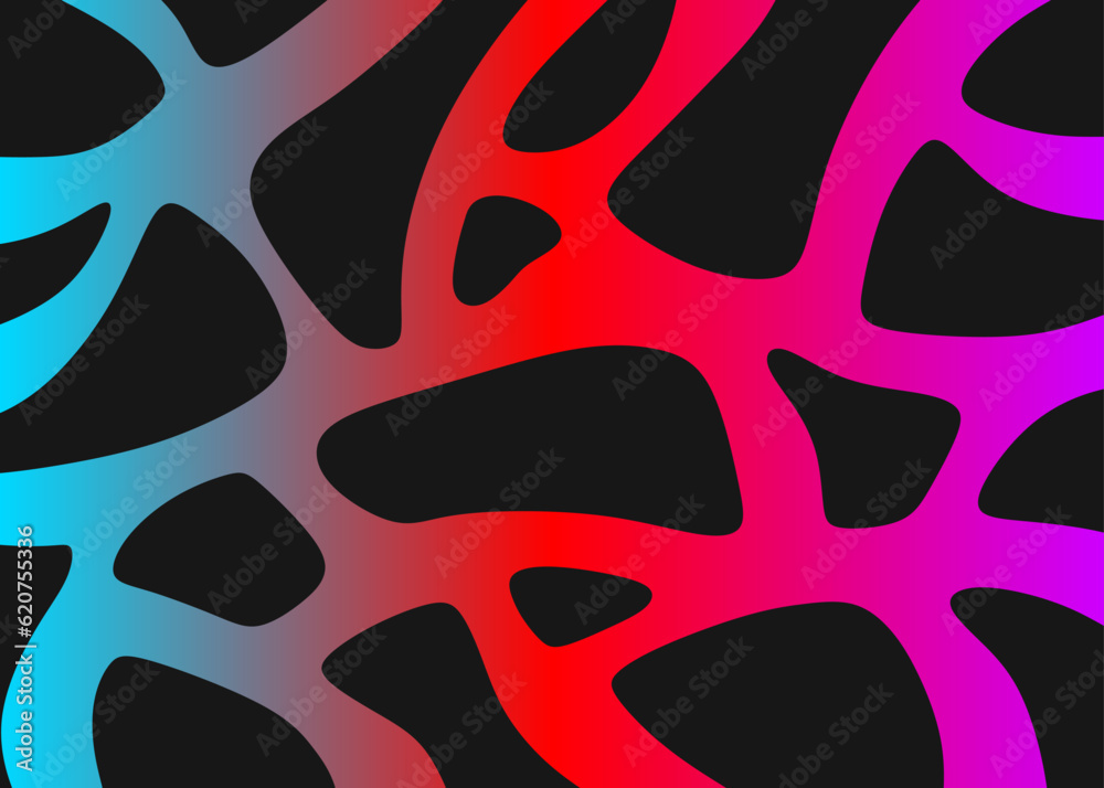 Poster abstract background with gradient color wavy line pattern