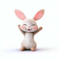 Fluffy Wonderland: A Digital Rabbit Creation, Generative AI