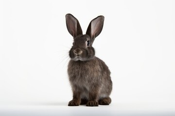 Fototapeta premium rabbit sitting against white background