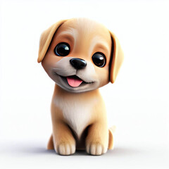 Digital Pup Delight: A 3D Canine Creation, Generative AI