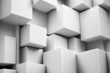 White background with 3D cube effect. Post-processed generative AI