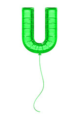 Letter U Green Balloons 3D