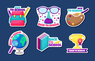 Set of Back to School Sticker