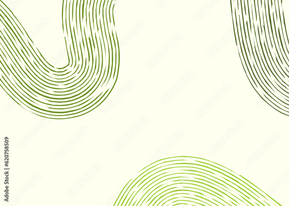 Poster minimalist background with colorful curved brush lines pattern and with some copy space area