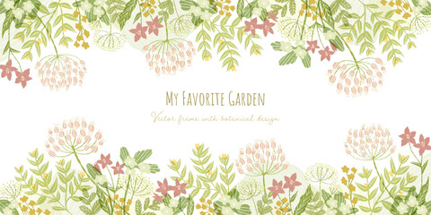 Fototapeta premium ボタニカルフレーム