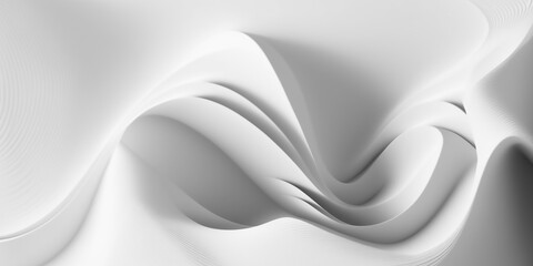 Abstract white background with 3D effect. Post-processed generative AI