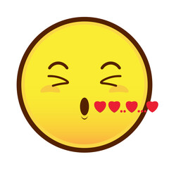 emoji whistling love face cartoon cute