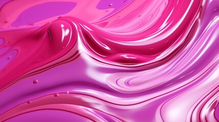Red magenta liquid cream abstract background, illustration for product presentation template, copy space wallpaper. Ai generative