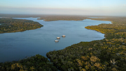 Houseboats on Blackwood River, Western Australia,