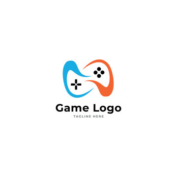 outline game logo vector template.