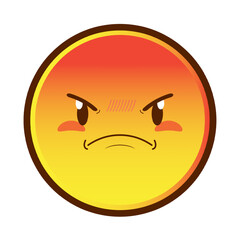 emoji angry face cartoon cute