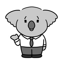 案内をする動物のキャラクター　全身