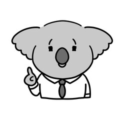 解説をする動物のキャラクター　上半身