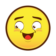 emoji doubt face cartoon cute