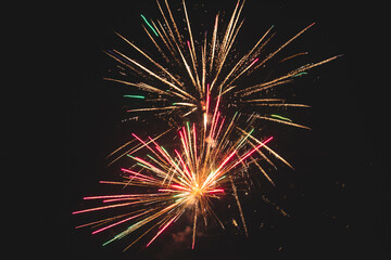 Fototapeta premium night sky fireworks