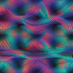 Iridescent Psychedelic Line Pattern