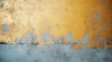 Cement Wall Loft Style Wall royalty. blue and gold color. minimal