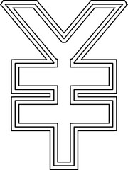 Obraz premium 일본돈 심볼 엔화 벡터 일러스트