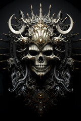 The occult  dynamic highly detailed gold black and white