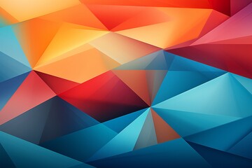 Contemporary Geometric Patterned Background Created with Generative AI