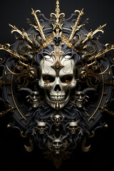 The occult  dynamic highly detailed gold black and white