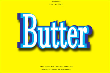 Butter editable text effect emboss